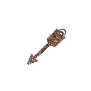 Gold Tone Arrow Charm With Diamonds